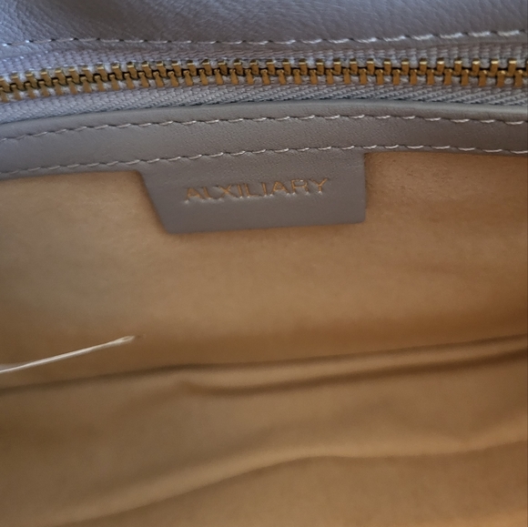 Leather Purse cross body bag color:Grey - Picture 4 of 5